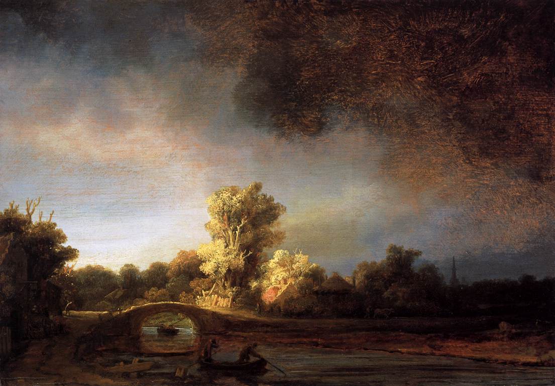 Rembrandt — Taş Köprülü Manzara